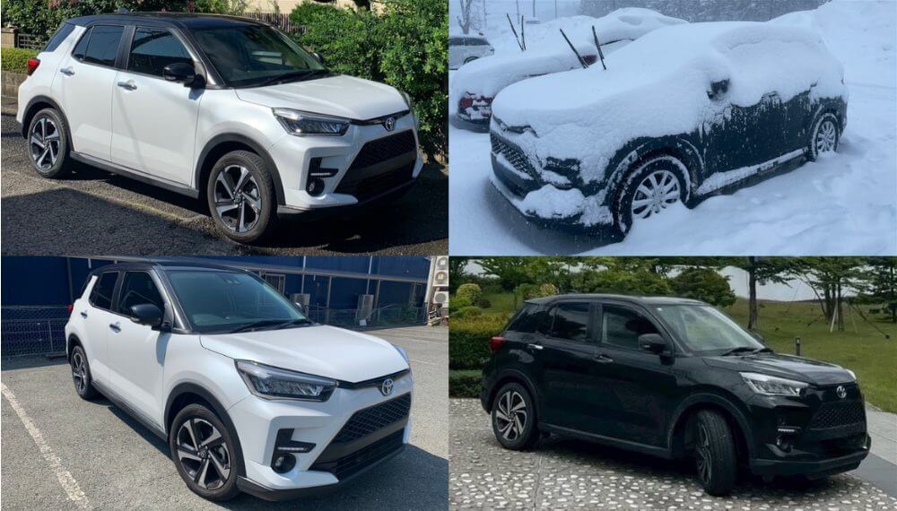 ライズのボディカラーバリエーション（ホワイト・ブラック・雪景色）